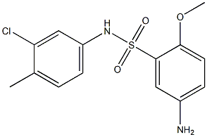 5-amino-N-(3-chloro-4-methylphenyl)-2-methoxybenzene-1-sulfonamide 结构式