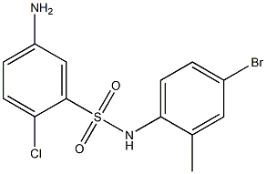 5-amino-N-(4-bromo-2-methylphenyl)-2-chlorobenzene-1-sulfonamide 结构式