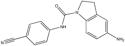 5-amino-N-(4-cyanophenyl)-2,3-dihydro-1H-indole-1-carboxamide 结构式