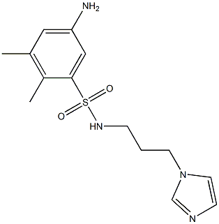 5-amino-N-[3-(1H-imidazol-1-yl)propyl]-2,3-dimethylbenzene-1-sulfonamide 结构式