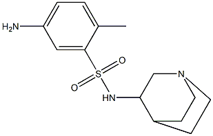 5-amino-N-{1-azabicyclo[2.2.2]octan-3-yl}-2-methylbenzene-1-sulfonamide 结构式