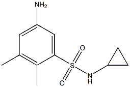 5-amino-N-cyclopropyl-2,3-dimethylbenzene-1-sulfonamide 结构式