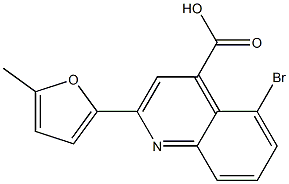 5-bromo-2-(5-methylfuran-2-yl)quinoline-4-carboxylic acid 结构式