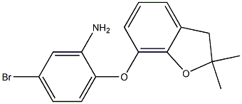 5-bromo-2-[(2,2-dimethyl-2,3-dihydro-1-benzofuran-7-yl)oxy]aniline 结构式