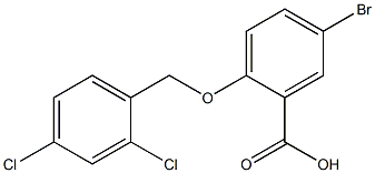 5-bromo-2-[(2,4-dichlorophenyl)methoxy]benzoic acid 结构式