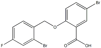 5-bromo-2-[(2-bromo-4-fluorophenyl)methoxy]benzoic acid 结构式