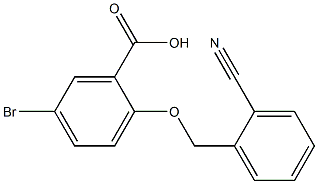 5-bromo-2-[(2-cyanophenyl)methoxy]benzoic acid 结构式