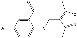 5-bromo-2-[(3,5-dimethyl-1,2-oxazol-4-yl)methoxy]benzaldehyde 结构式