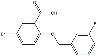 5-bromo-2-[(3-fluorophenyl)methoxy]benzoic acid 结构式