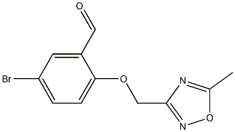 5-bromo-2-[(5-methyl-1,2,4-oxadiazol-3-yl)methoxy]benzaldehyde 结构式