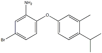 5-bromo-2-[3-methyl-4-(propan-2-yl)phenoxy]aniline 结构式