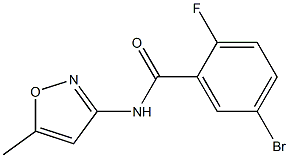 5-bromo-2-fluoro-N-(5-methylisoxazol-3-yl)benzamide 结构式