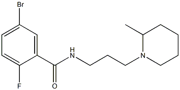 5-bromo-2-fluoro-N-[3-(2-methylpiperidin-1-yl)propyl]benzamide 结构式