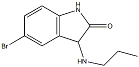 5-bromo-3-(propylamino)-1,3-dihydro-2H-indol-2-one 结构式