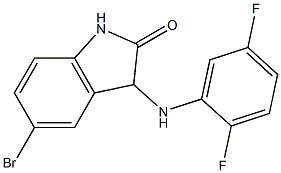 5-bromo-3-[(2,5-difluorophenyl)amino]-2,3-dihydro-1H-indol-2-one 结构式