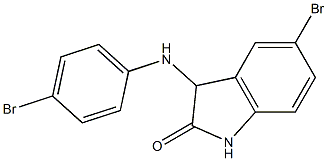 5-bromo-3-[(4-bromophenyl)amino]-2,3-dihydro-1H-indol-2-one 结构式