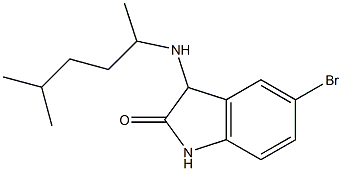 5-bromo-3-[(5-methylhexan-2-yl)amino]-2,3-dihydro-1H-indol-2-one 结构式