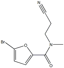 5-bromo-N-(2-cyanoethyl)-N-methylfuran-2-carboxamide 结构式