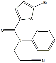 5-bromo-N-(2-cyanoethyl)-N-phenylthiophene-2-carboxamide 结构式