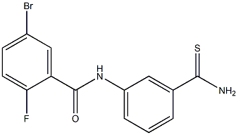 5-bromo-N-(3-carbamothioylphenyl)-2-fluorobenzamide 结构式