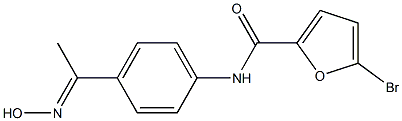 5-bromo-N-{4-[(1E)-N-hydroxyethanimidoyl]phenyl}-2-furamide 结构式