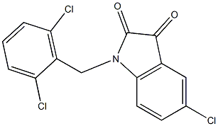 5-chloro-1-[(2,6-dichlorophenyl)methyl]-2,3-dihydro-1H-indole-2,3-dione 结构式