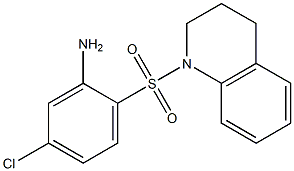 5-chloro-2-(1,2,3,4-tetrahydroquinoline-1-sulfonyl)aniline 结构式