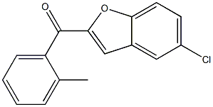 5-chloro-2-[(2-methylphenyl)carbonyl]-1-benzofuran 结构式