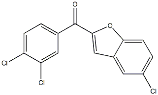 5-chloro-2-[(3,4-dichlorophenyl)carbonyl]-1-benzofuran 结构式