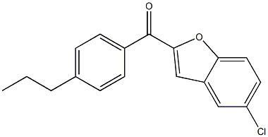 5-chloro-2-[(4-propylphenyl)carbonyl]-1-benzofuran 结构式
