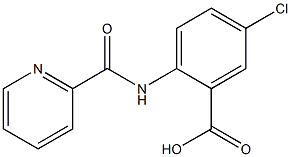 5-chloro-2-[(pyridin-2-ylcarbonyl)amino]benzoic acid 结构式
