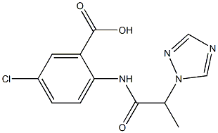 5-chloro-2-[2-(1H-1,2,4-triazol-1-yl)propanamido]benzoic acid 结构式