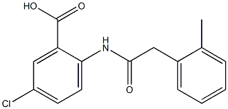 5-chloro-2-[2-(2-methylphenyl)acetamido]benzoic acid 结构式