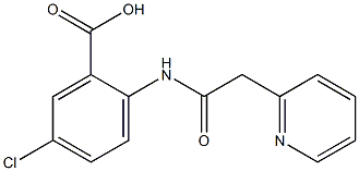 5-chloro-2-[2-(pyridin-2-yl)acetamido]benzoic acid 结构式