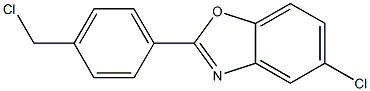 5-chloro-2-[4-(chloromethyl)phenyl]-1,3-benzoxazole 结构式