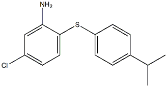 5-chloro-2-{[4-(propan-2-yl)phenyl]sulfanyl}aniline 结构式