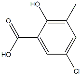 5-chloro-2-hydroxy-3-methylbenzoic acid 结构式