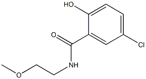 5-chloro-2-hydroxy-N-(2-methoxyethyl)benzamide 结构式