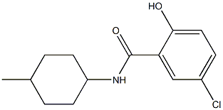 5-chloro-2-hydroxy-N-(4-methylcyclohexyl)benzamide 结构式