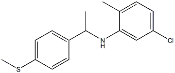 5-chloro-2-methyl-N-{1-[4-(methylsulfanyl)phenyl]ethyl}aniline 结构式
