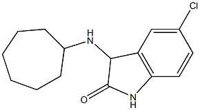 5-chloro-3-(cycloheptylamino)-2,3-dihydro-1H-indol-2-one 结构式