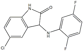 5-chloro-3-[(2,5-difluorophenyl)amino]-2,3-dihydro-1H-indol-2-one 结构式