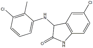 5-chloro-3-[(3-chloro-2-methylphenyl)amino]-2,3-dihydro-1H-indol-2-one 结构式