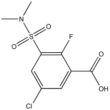 5-chloro-3-[(dimethylamino)sulfonyl]-2-fluorobenzoic acid 结构式