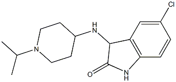5-chloro-3-{[1-(propan-2-yl)piperidin-4-yl]amino}-2,3-dihydro-1H-indol-2-one 结构式