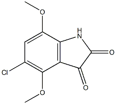 5-chloro-4,7-dimethoxy-1H-indole-2,3-dione 结构式
