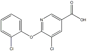 5-chloro-6-(2-chlorophenoxy)nicotinic acid 结构式