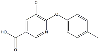 5-chloro-6-(4-methylphenoxy)pyridine-3-carboxylic acid 结构式