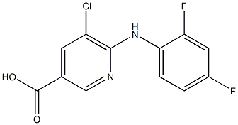 5-chloro-6-[(2,4-difluorophenyl)amino]pyridine-3-carboxylic acid 结构式