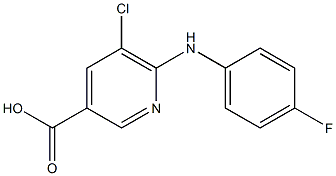 5-chloro-6-[(4-fluorophenyl)amino]pyridine-3-carboxylic acid 结构式